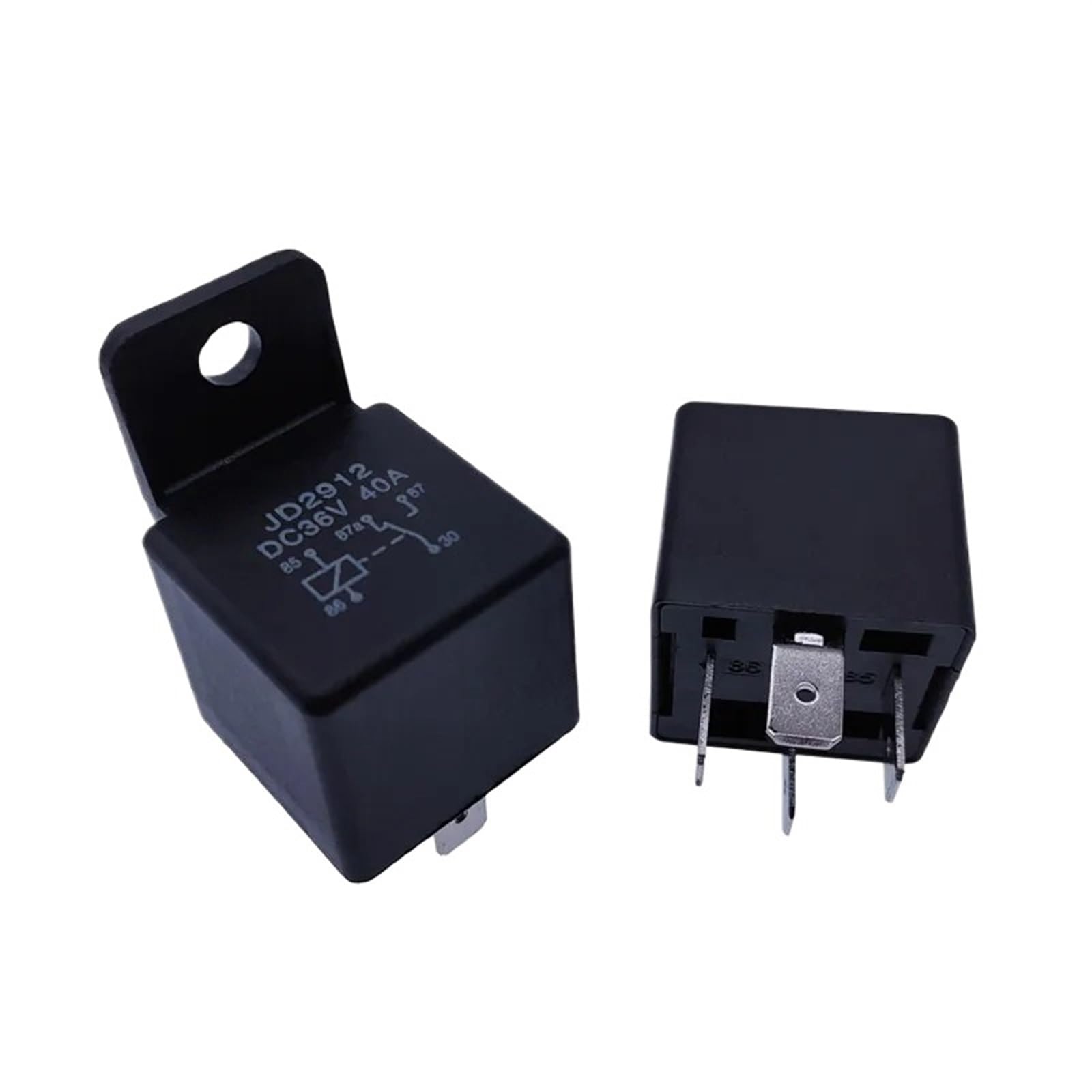 Relais de voiture JD2912 5 broches 40A 36V avec ligne de raccordement et trou de montage