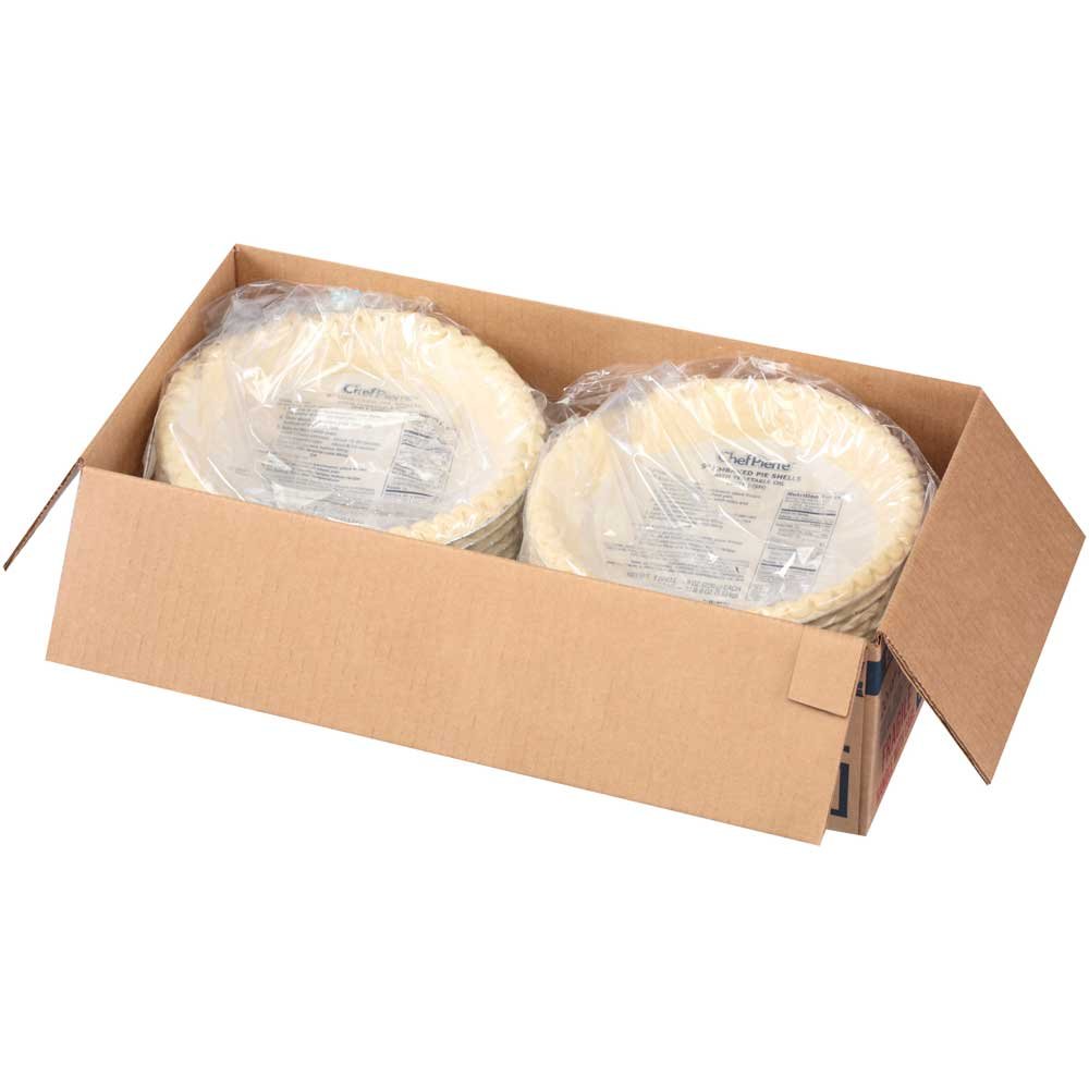 Sara Lee Chef Pierre Unbaked Vegetable Shortening Pie Shell, 9 inch -- 20 per case.