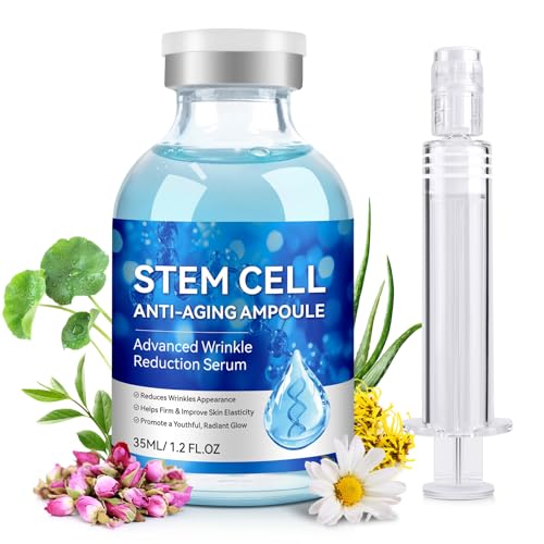 Stem Cell Serum for Face, Stem Cell Anti-Aging Ampoule, Anti Aging Smooth Wrinkles Nourish & Moisturize Skin Serum-1.2 fl.oz