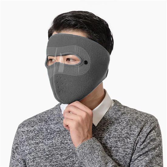 Full Face Protection Mask with Anti-Fog Clear Shield | Reusable Breathable Face Cover | Windproof Dustproof Face Guard for Men & Women | Outdoor Safety Mask for Bike, Travel & Daily Use-image-29