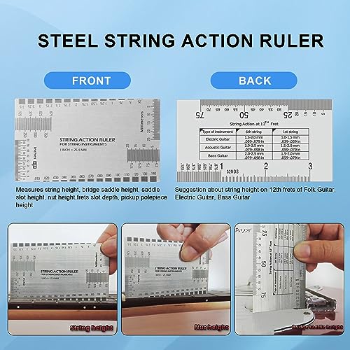 72 ferramentas de guitarra para configurar reparo de ajuste de enttonação, kit de manutenção de guit