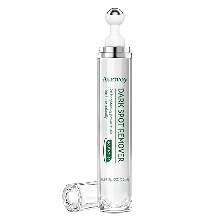 Dark Spot Remover for Face and Body - Dark Spot Corrector for Sun Spots Age Spots Freckles Melasma Brown Spot - Dark Spot Correcting Glow Serum with 360-Degree Roller 1.7 Fl Oz