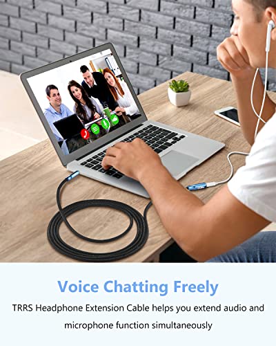 Millso Headphone Extension Cable 3.5Mm Male To Female 4 Pole Trrs Extension Cable [Nylon Braid] Stereo Aux Extension Cable Audio Cord Extender For Pc, Smartphone, Speaker - Young Series (4Ft/1.2M) #TOP4