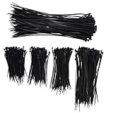 Entrega: 500 Bridas Para Cables de nailon negro (en 5 longitudes diferentes, 100 piezas para cada longitud)