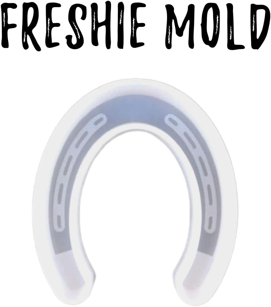 Small Horseshoe Silicone Mold | Size 3.5" Wide x 4.35" Long x 0.4" Deep | Horseshoe Mold | Small Horse Shoe Design