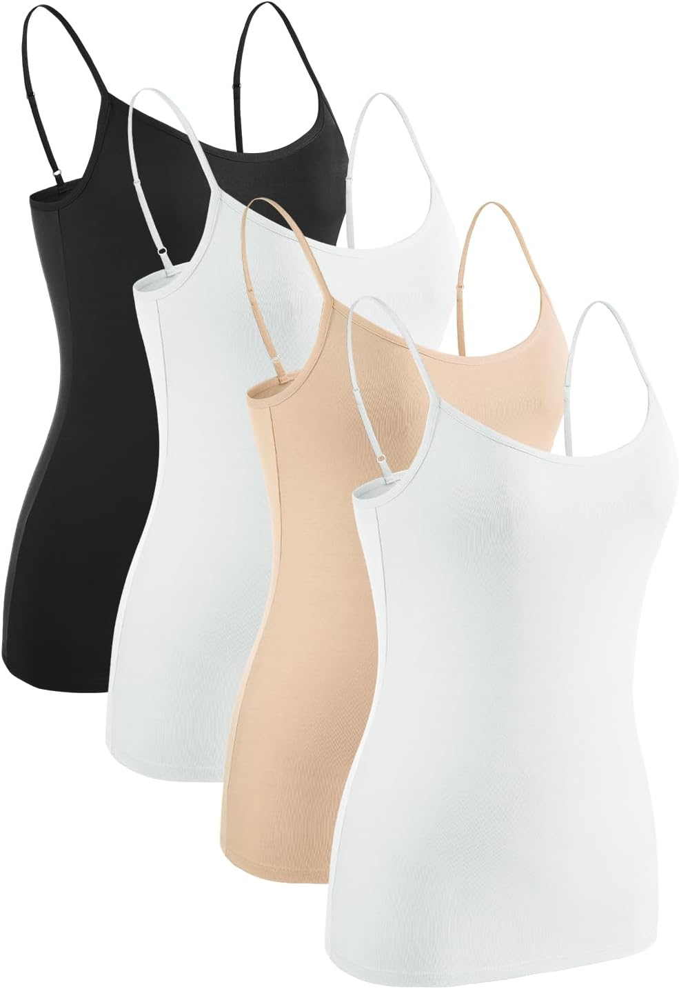 Women's Basic Solid Camisole Adjustable Spaghetti Strap Tank Top