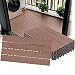 Produktbild GUANGWEI 6 Stück WPC Fliesen Terrassenfliesen 30x60 cm Balkonfliesen Fliese Stecksystem Klickfliesen mit Drainage Zuschneidbar, Braun