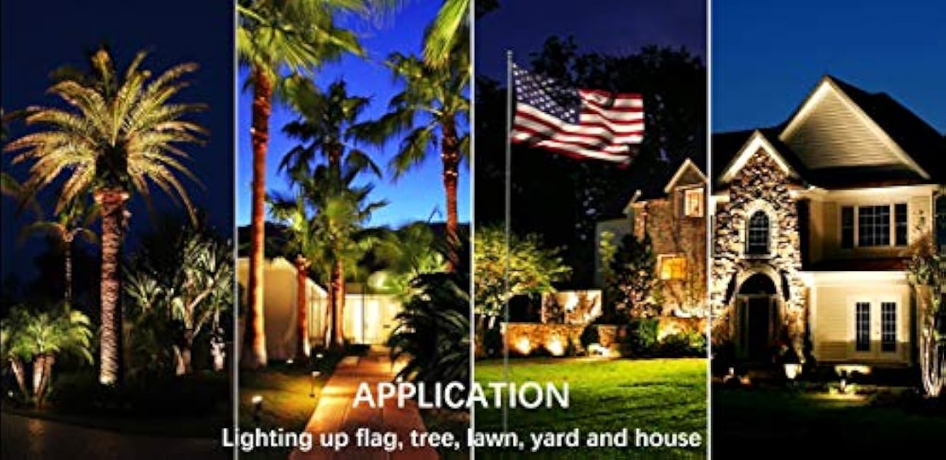 LED Outdoor Spotlight Flag Light 10W Spot Lights Landscape Lighting Warmwhite