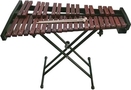Professional 37 Notes Wooden Glockenspiel Xylophone Percussion Kit Educational Instrument with Mallet and Stand Gig Bag for Adults Beginners Students