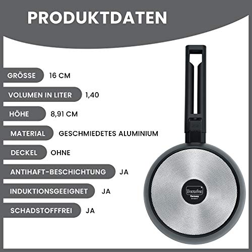 Berndes Aluminium Induction Saucepan 16 Cm Aluminium Black #TOP4