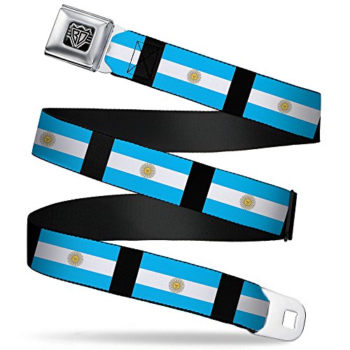 Cinturón de seguridad de Argentina Buckle-Down multicolor ajustable de nylon de alta resistencia