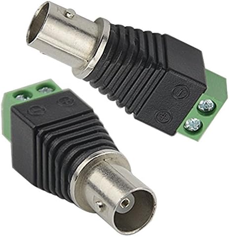 WMYCONGCONG 40 PCS 2.1x5.5mm Male Female DC Power Adapter Connector Coaxial Camera Video BNC Male Female Balun Connector for Coax Cat5 CCTV