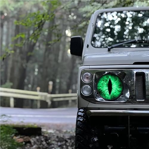Image of Beast Eyes Headlight Decals Pair, Eyes Decal for Jeep Headlights, Round Headlight Decal,3D Stereo Eyes Headlight Decal Stickers, Funny Decals for Truck Car Body Window Bumper Decoration (#05)