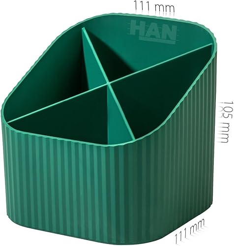 Miniatura 2 de HAN Karma 17248-05 - Carcaj de escritorio con 4 compartimentos, respetuoso con el medio ambiente, hecho de 80-100% material reciclado, soporte para