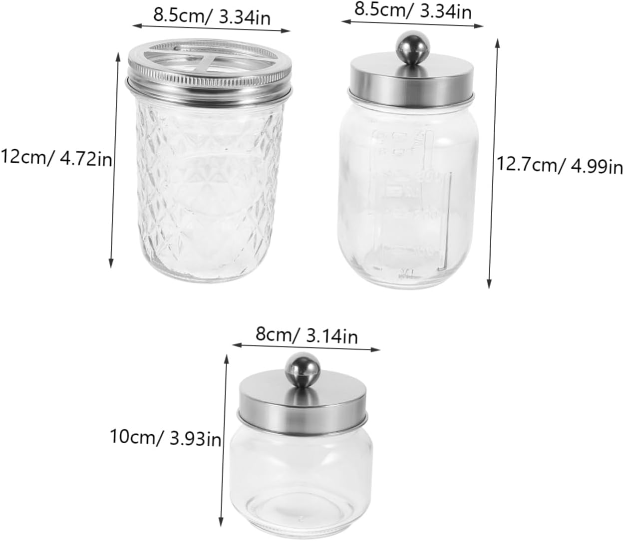 1 Set Bathroom Accessories Set Cotton Rustic Farmhouse Decor Dispenser Bathrooms Toothbrush Swab Bath Accessories Bathroom Soap Dispensing Jar Shower Accessories Stainless Steel