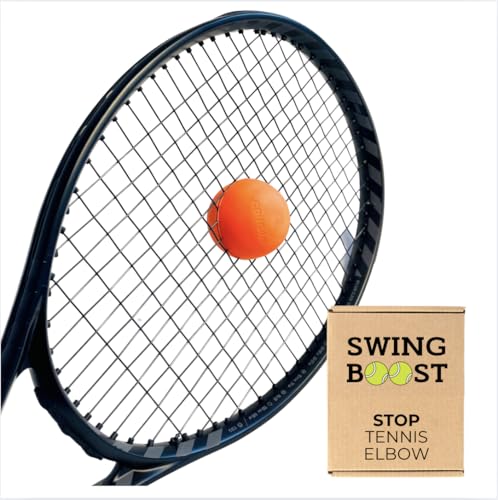 ProTennisAustria SwingBoost - Tennisschläger Schwungtrainer gegen Tennisarm - 6 cm / 150g - Rot - Soft Vinyl - Perfekt zum Aufwärmen vor dem Tennis