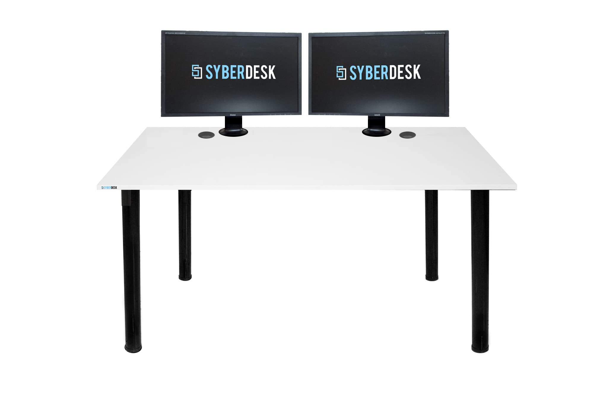 Scrivania da gioco per giocatori, 120 cm x 65 cm, scrivania per computer per ufficio a casa, scrivania con luci LED, telecomando per cambiare 16 colori genitore (bianco)