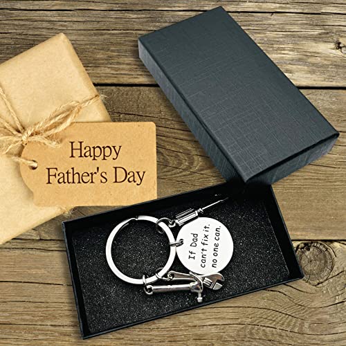 Father’s Day Gifts Dad Keychain From Son Daughter Children Dad Gifts Keychain For Stepdad Christmas Birthday Gifts For Men (If Dad Can't Fix It, No One Can) #TOP5