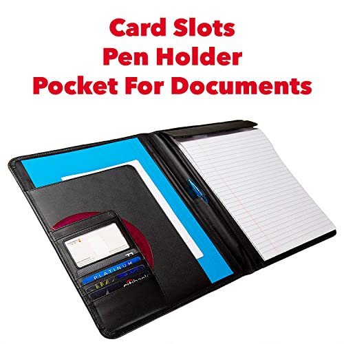 Case-It Business Meeting Padfolio | Professional Portfolio With Letter Size Writing Pad, Black (Pad-20) #TOP2