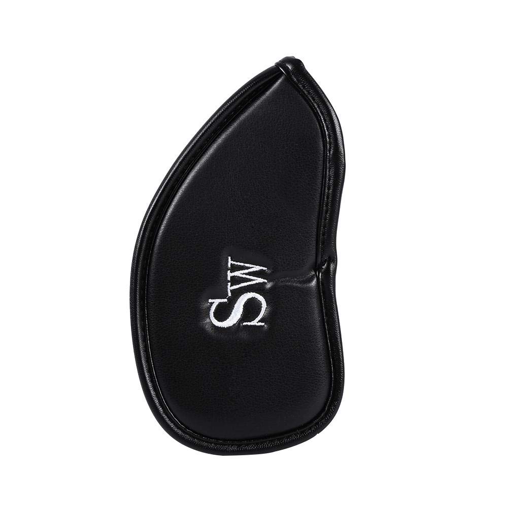 Nikou Club Head Cover, Covers Sleeve, Golf Iron Putter 12pcs PU Leather Black Cover Protector Set