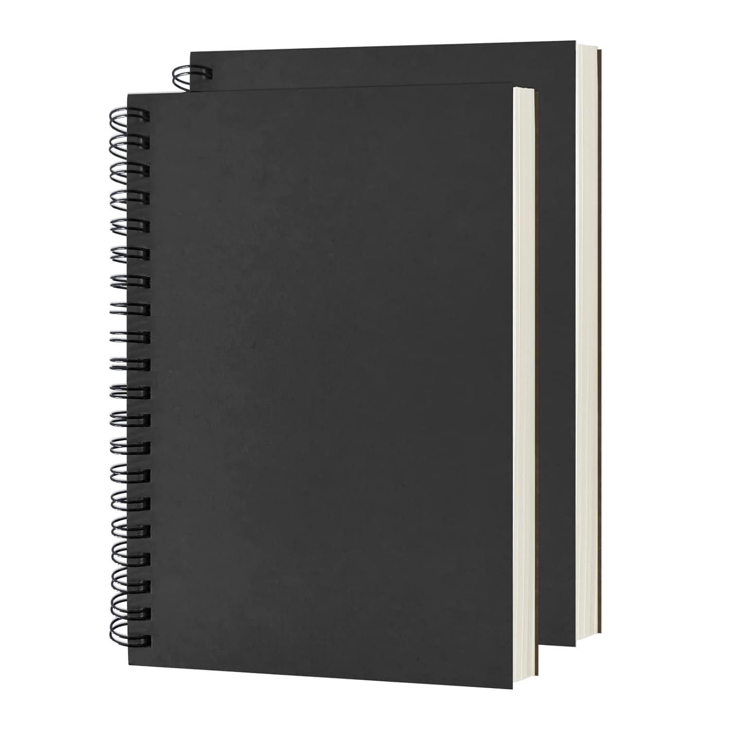 DSTELIN Blank Spiral Notebook 2-Pack Soft Cover Sketch book 100 Pages 50 Sheets 7 5 inch x 5