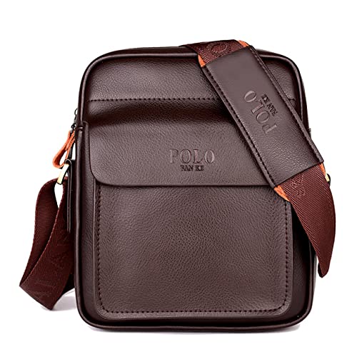 Revahs Men's Shoulder Bag, Small Business Bag Retro Casual Messenger Bag Satchel Purse Work Bag For 9.7 Inch Ipad,Phone (Brown-2) #TOP3