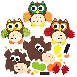 Baker Ross AX161 Herfst Uil-Magneetsets Voor Kinderen – Pakket Van 8, Ideaal Voor Kunst En Ambachten Voor Kinderen…