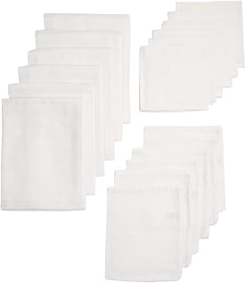 Meyco 458000 - Juego de moldes para muselina (18 piezas, 100% algodón), color blanco