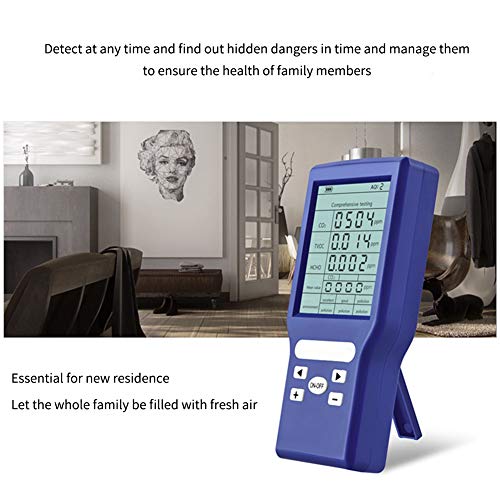 Carbon Dioxide Detector, Formaldehyde Detector, Air Quality Detector, Digital LCD Display Gas Analyzer Monitor Air Quality Meter for Home Indoor Outdoor