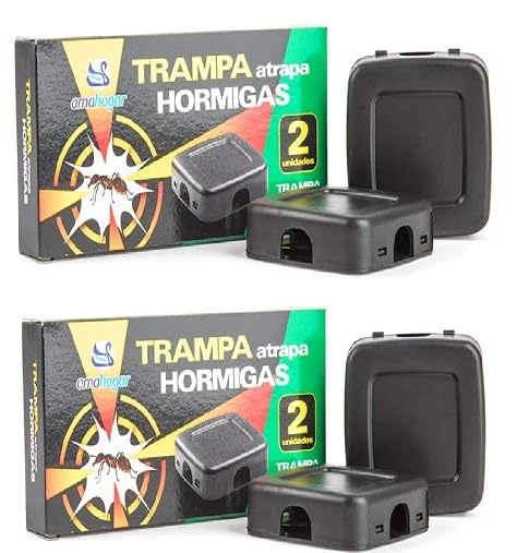 Genérico Trampa para Hormigas, 2 Unidades, Control de Plagas, Negro