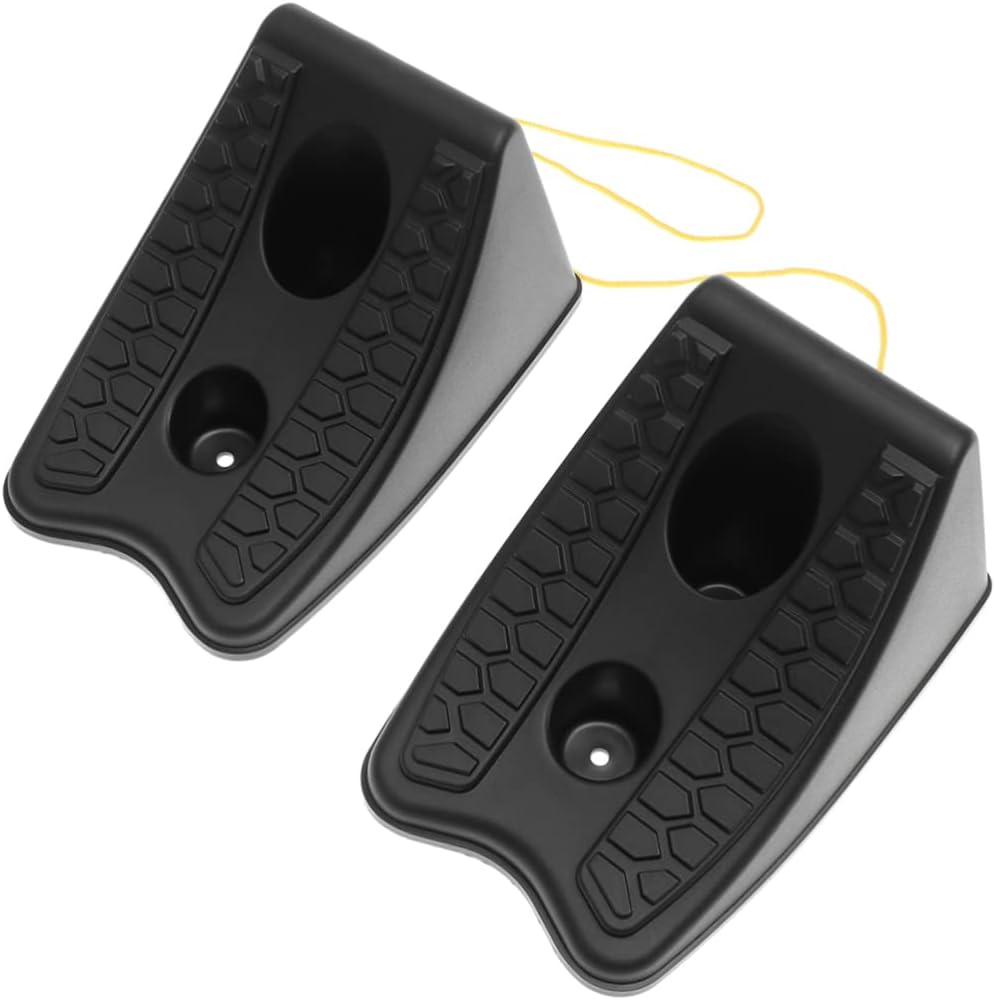 2PCS Heavy Duty Car Wheel Chocks Non-Slip Rubber Tire Stop Blocks for Trailers RVs Trucks Prevents Rolling for Travel and Parking