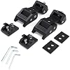 2pcs Hood Latch Lock Catch Release Kit Assembly Left Right Stainless Steel Aluminum Black Set for Jeep for Wrangler 1987-1995 1997-2006 HUAMAO20190855