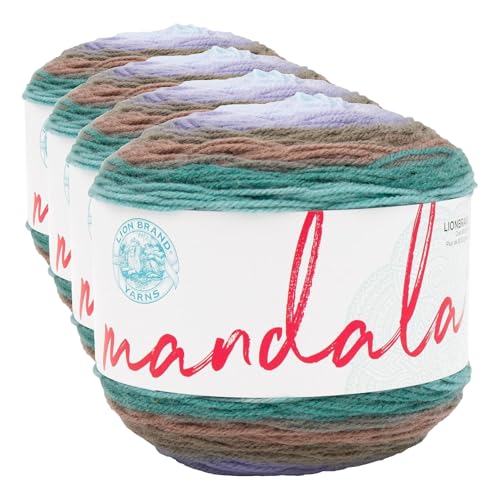 Image of Lion Brand Yarn Mandala, Multicolor Yarn for Knitting, Crochet and Crafting, Bowser, 4 Pack