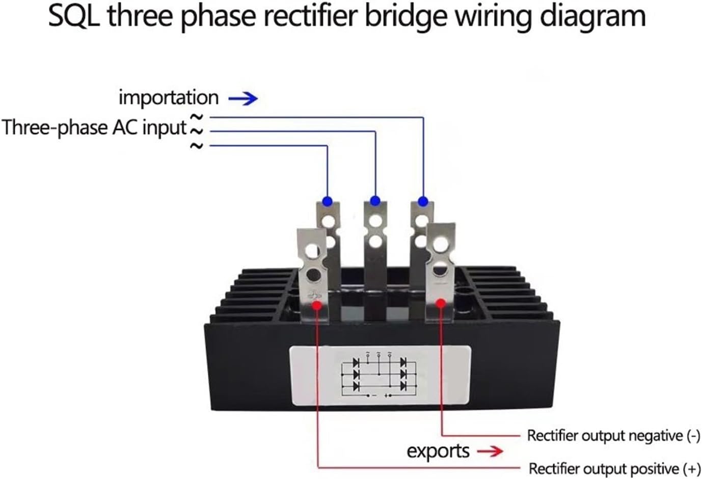 SQL40-16 Three-Phase Bridge Rectifier 800V 1000V 1200V 1600V 40A high Voltage Rectifier diode Module