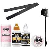 Wig Glue 1.34OZ, Waterproof Lace Front Wig Glue for Wigs with Tools and Hair Wax Stick (Wig Glue/Wig