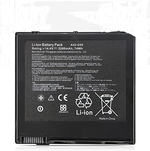Batterie pour ASUS G55VM G55VW de 74 Wh haute capacité pour autonomie prolongée