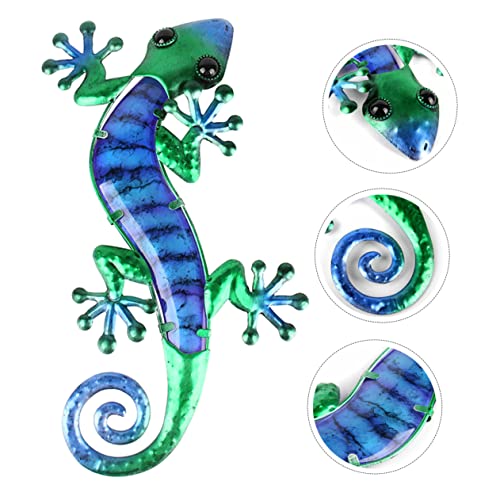 Besportble 3Pcs Wall Gecko Pendant Deco Outdoor Glass Wall Decor Outdoor Decorations Iron Gecko Lizards Toy Lizard Hanging Gecko Statue Craft Gecko Sculpture Gecko Sculpture For Garden Toy #TOP6