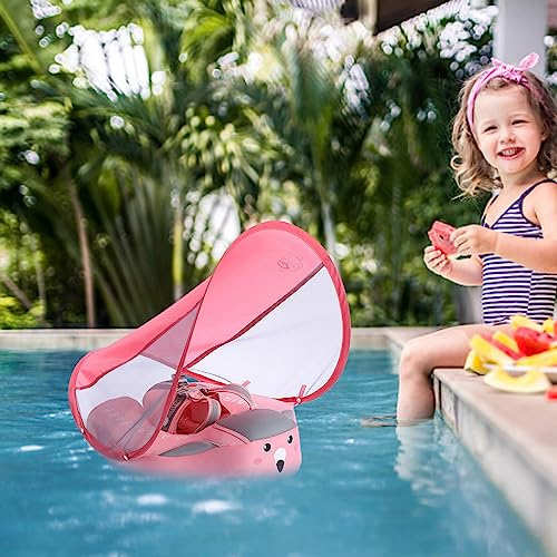 Rianpesn Flutuadores para piscina com dossel | Boia removível com proteção solar UV FPS 50+ | Boias