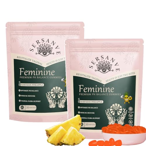 Premium Feminine Balance Gummies for Women,Hawaiian Pineapple Gummy for Women’s Health & Wellness - Immune Support - Vegan, Gluten-Free & Halal, 60 Gummies, 60 Count (2)