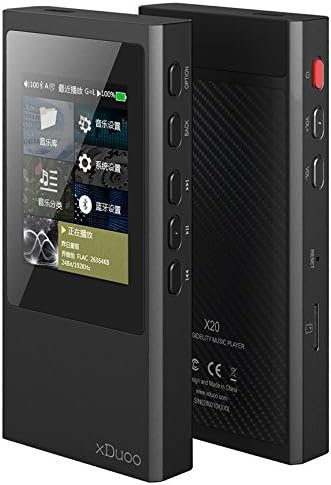 xDuoo X20 HIFI Mp3 Playe Lossless Music DSD Aptx Bluetooth 4.1 High Fidelity Mp3 Player (Black)