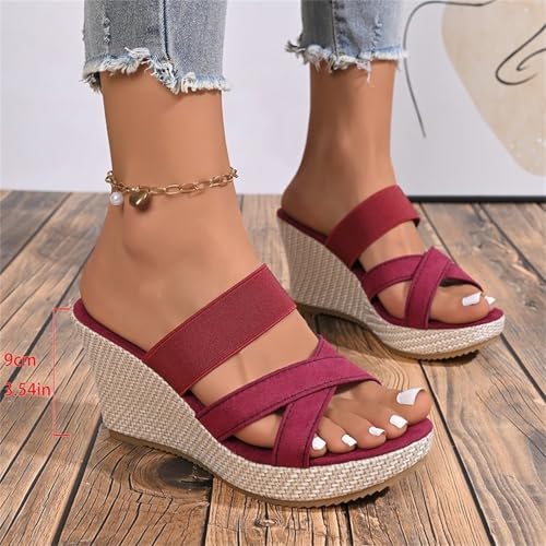Mules à talon compensé avec bride élastique antidérapante - 3