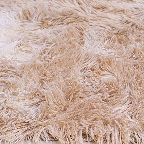 Tapete Sala, Quarto Peludo Felpudo Macio e Luxuoso 2,00m x 1,50m – Bege Mesclado.