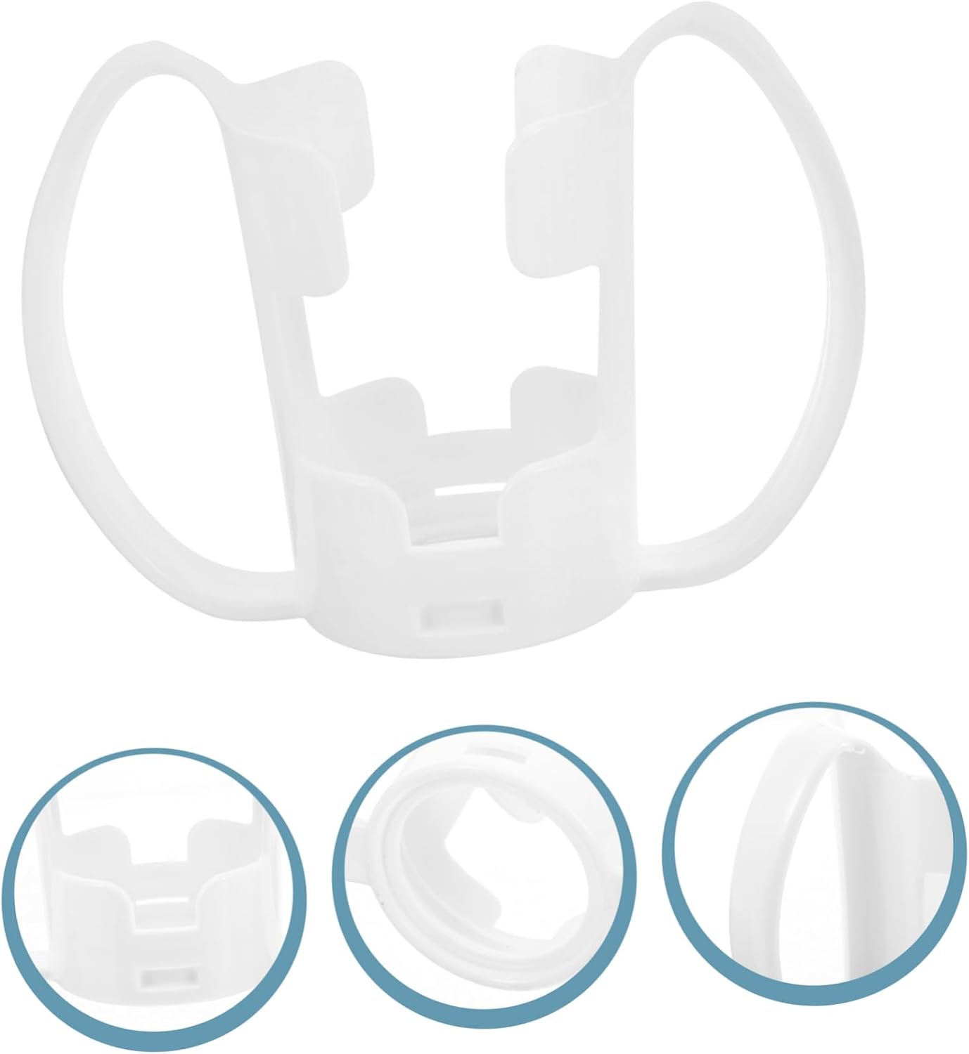 White Plastic Cup Holder for Elderly and Limited Mobility Use
