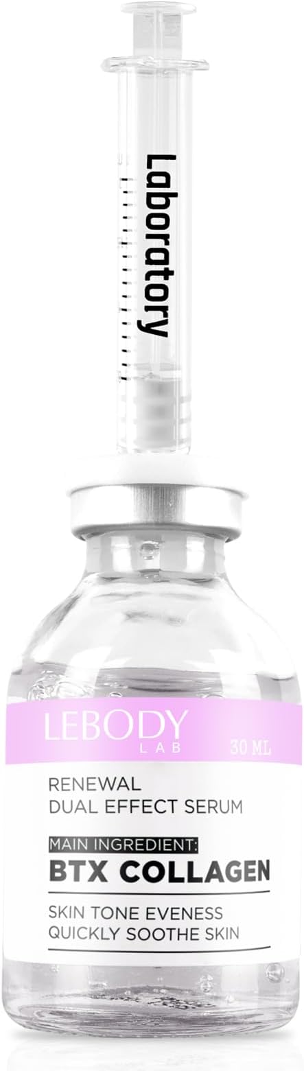 Lab Renewal Dual Effect Serum BTX Collagen - Hyaluronic Acid Serum - Face Serum that Enhances Skin Elasticity - With Marine Collagen - 1 oz