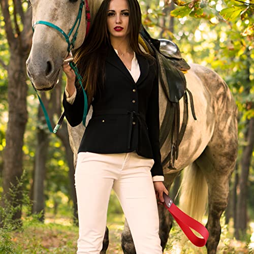 Zhanmai 2 Pcs Leather Riding Crop For Horses 19 Inch Spanking Paddle With Anti Slip Wooden Handle Riding Horse Tack Equestrian Crops For Spanking Equestrianism Sports, Black And Red #TOP3