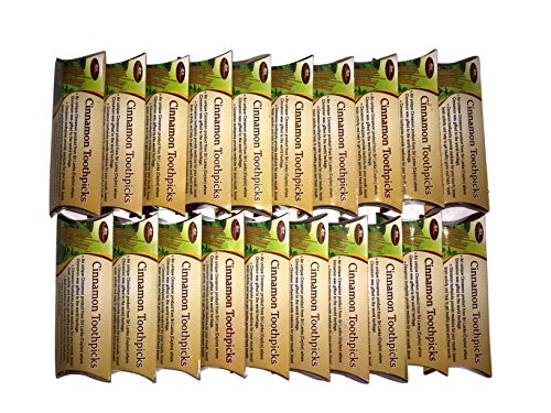 Toothpicks in Handy Pack 800 Count (40 X 20 Packets) Cinnamon Flavored Toothpicks in Small Handy Packets, Each Packet has 40 Toothpicks Cinnamon Oil Coated Wood Toothpicks 2.5 Inches Long