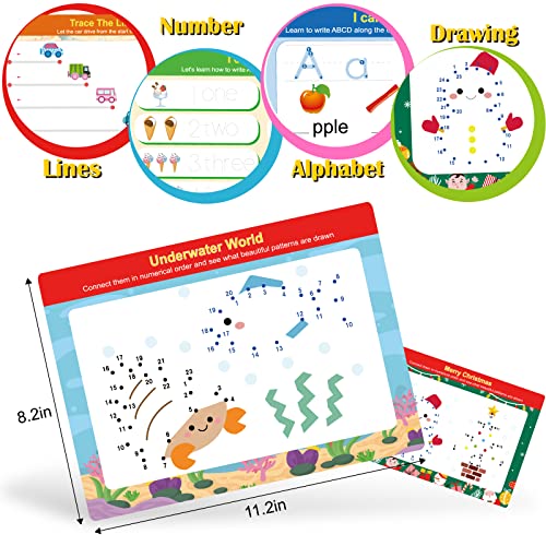 Uranus&No.1 Preschool Learning Activities Handwriting Practice Book For Kids, Toddlers Educational Montessori Toys Learn To Write Tracing Number Letters Workbook For 3 4 5 6 Years Old Kindergarte #TOP3