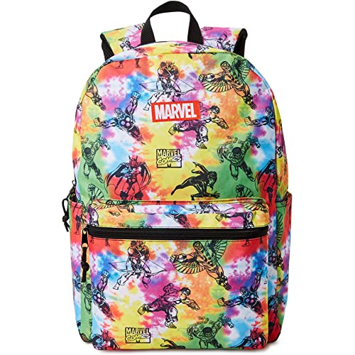 Marvel Officially Licenced Kawaii Avengers Heroes 16" Backpack (Rainbow Tie Dye, One Size)2