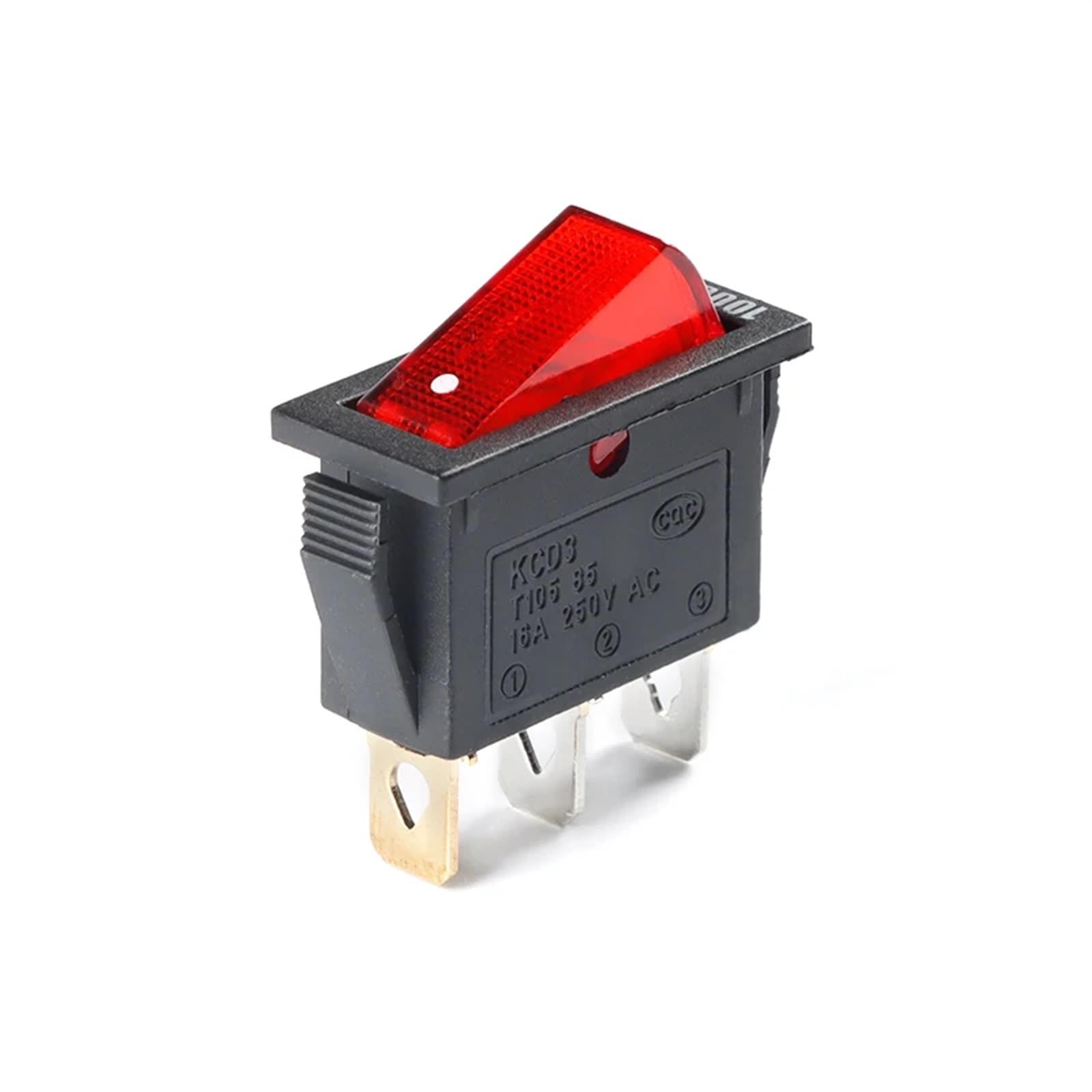 Interruptor basculante KCD3 de 3 pines y 2 posiciones ON-OFF para equipos eléctricos de 1000W 8