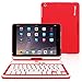 Snugg Ultra Slim Rotatable Keyboard Case for iPad Mini 1 / 2 / 3 Retina - Red